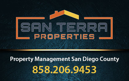 San Terra Properties logo and phone number