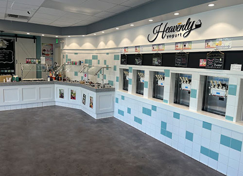 Heavenly Yogurt inside the store