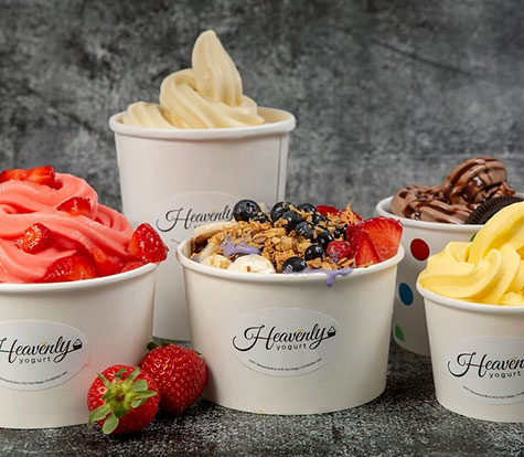 Yogurt varities at Heavenly Yogurt