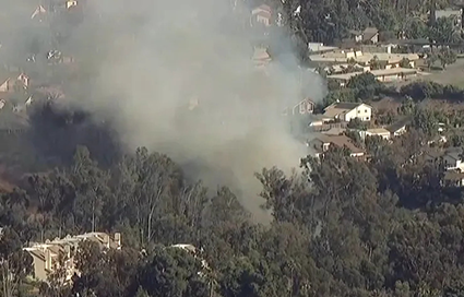 Neighborhood in smoke