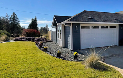 outside of home with a yard
