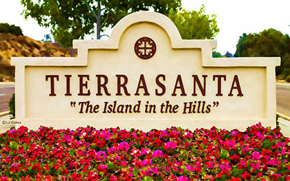 neighborhood sign for Tierrasanta