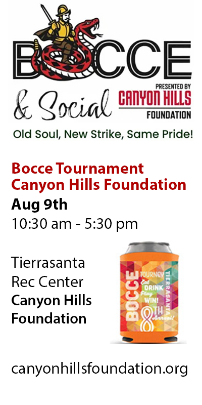 Bocce tournament Canyon Hills Foundation