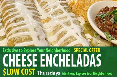Cheese enchelada special offer
