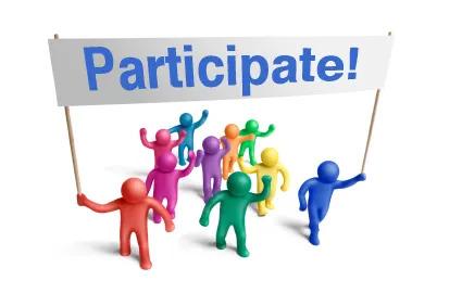 banner showing participate